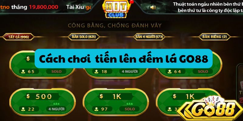 Dễ dàng gia nhập vào trò chơi Tiến lên đếm lá GO88