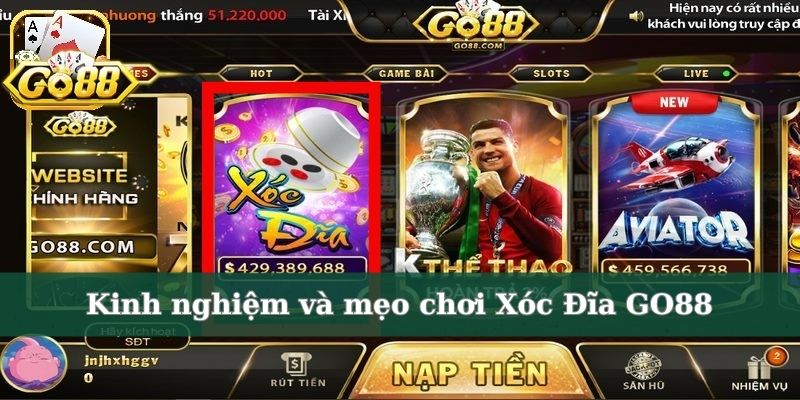 Kinh nghiệm chơi Xóc Đĩa GO88