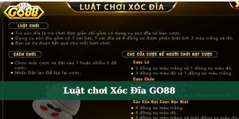 Luật chơi Xóc Đĩa GO88